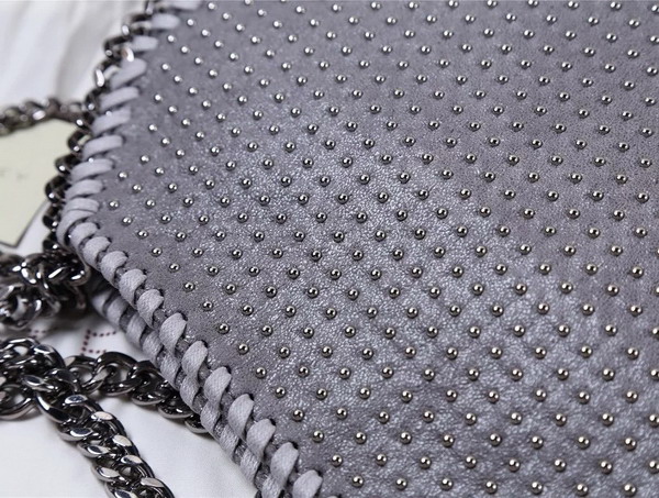 Stella Mccartney Falabella Studded Mini Tote in Light Grey for Sale