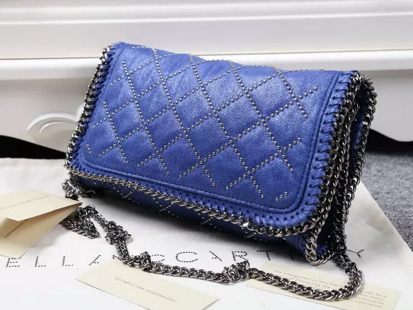 Stella Mccartney Falabella Studded Quilted Shaggy Deer Cross Body Bag in Blue for Sale