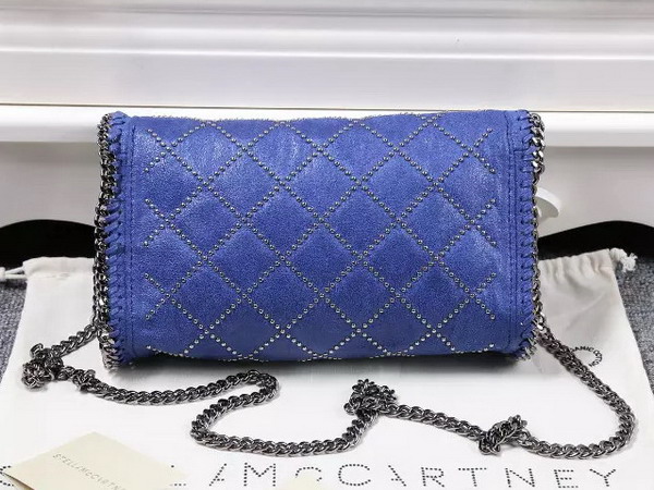 Stella Mccartney Falabella Studded Quilted Shaggy Deer Cross Body Bag in Blue for Sale