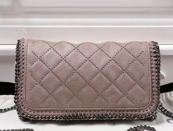 Stella Mccartney Falabella Studded Quilted Shaggy Deer Cross Body Bag in Camel for Sale