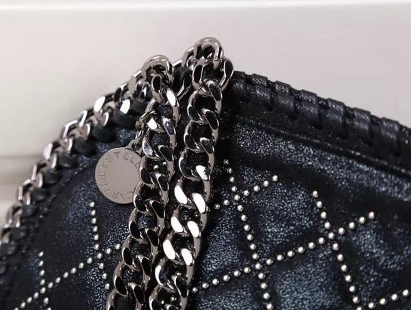 Stella Mccartney Falabella Studded Quilted Shaggy Deer Mini Tote in Black for Sale