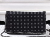 Stella Mccartney Falabella Studded Shaggy Deer Cross Body Bag in Black for Sale