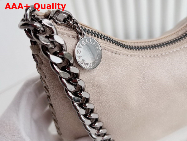 Stella Mccartney Falabella Zipped Mini Shoulder Bag in Butter Cream with Silver Chain Replica