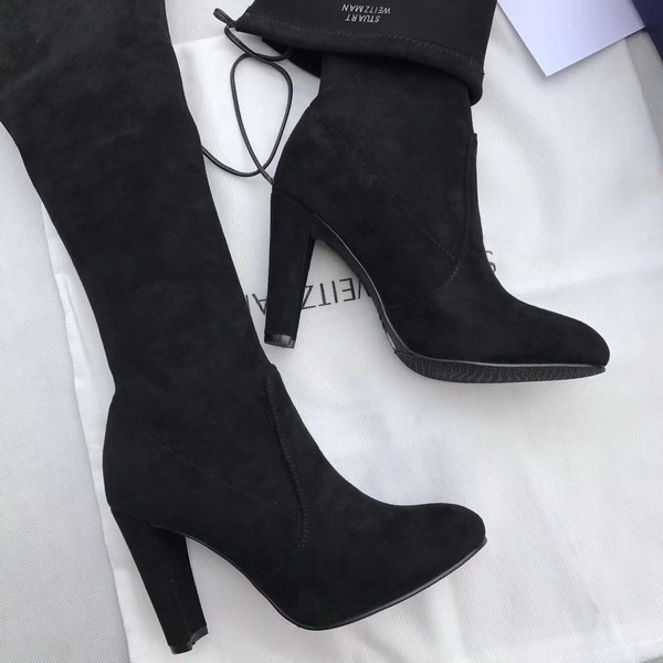 Stuart Weitzman Highland Boot Black Suede For Sale