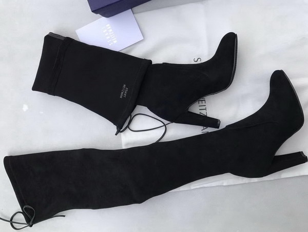 Stuart Weitzman Highland Boot Black Suede For Sale