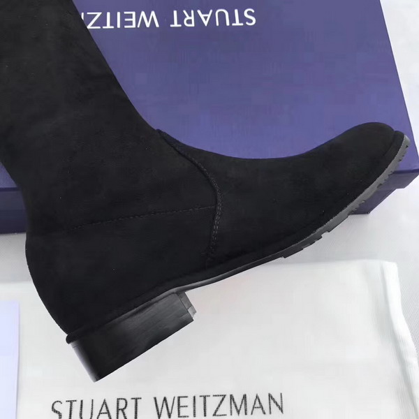 Stuart Weitzman Lowland Boot Black Suede For Sale