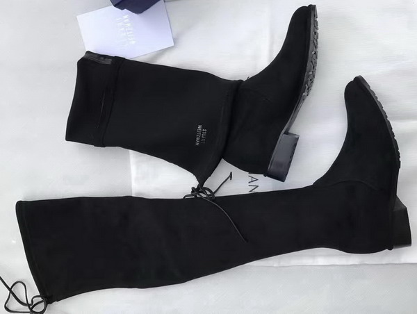 Stuart Weitzman Lowland Boot Black Suede For Sale