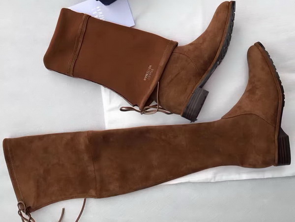 Stuart Weitzman Lowland Boot Brown Suede For Sale