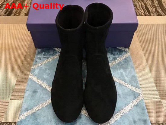 Stuart Weitzman Margot Bootie in Black Suede Replica