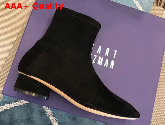 Stuart Weitzman Margot Bootie in Black Suede Replica