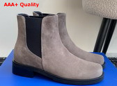 Stuart Weitzman Mercer Bold Chelsea Bootie in Grey Suede Leather Replica