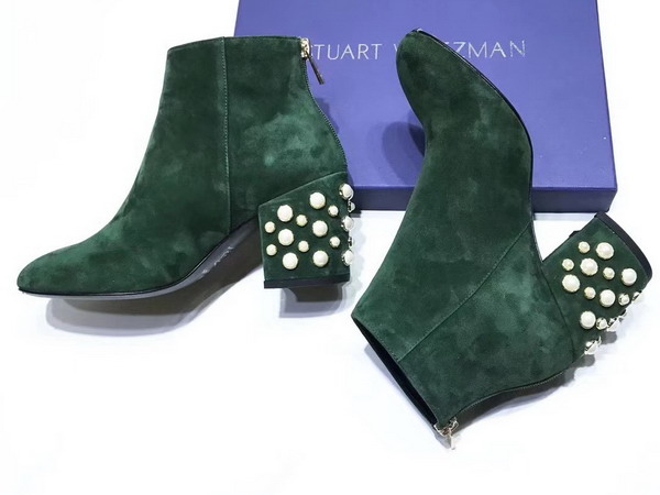 Stuart Weitzman Pearlbacari Bootie Green Suede For Sale