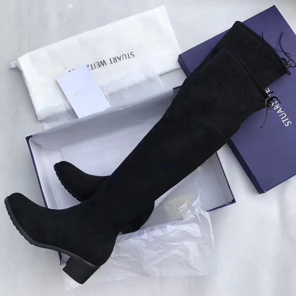 Stuart Weitzman Tieland Boot Black Suede For Sale