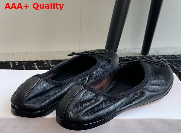 The Row Awar Ballerina Flat Black Smooth Nappa Leather Replica