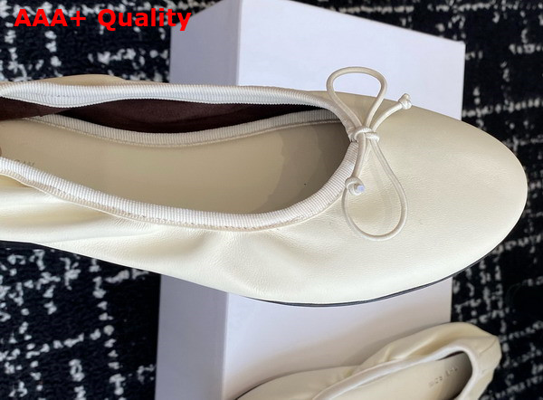 The Row Awar Ballerina Flat Toile Smooth Nappa Leather Replica