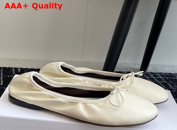 The Row Awar Ballerina Flat Toile Smooth Nappa Leather Replica