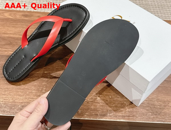 The Row Beach Flip Flop in Poppy Rubber Replica