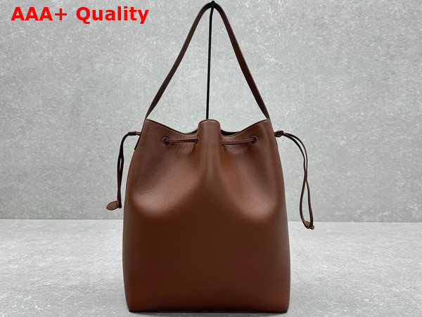 The Row Belvedere Tote Bag in Brandy Leather Replica