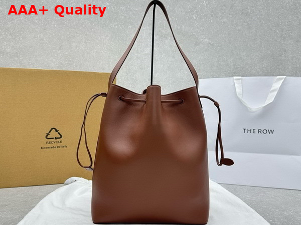 The Row Belvedere Tote Bag in Brandy Leather Replica