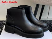 The Row Chelsea Ankle Boot in Black Leather Replica