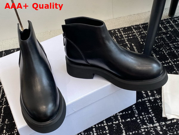 The Row Chelsea Ankle Boot in Black Leather Replica