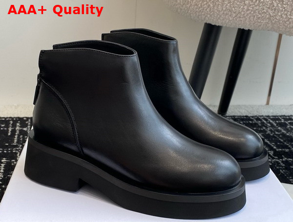 The Row Chelsea Ankle Boot in Black Leather Replica