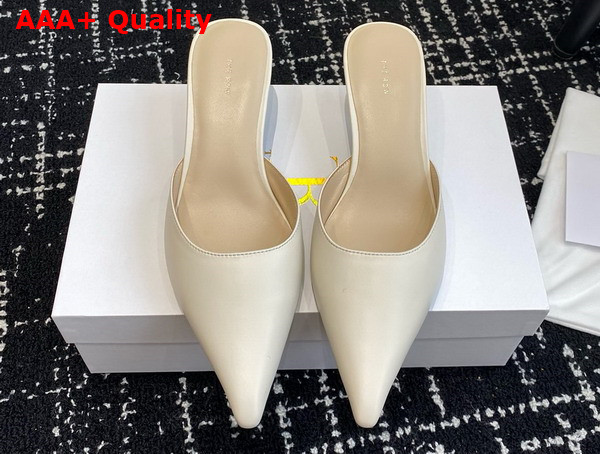 The Row Cybil Mule in Off White Leather Replica