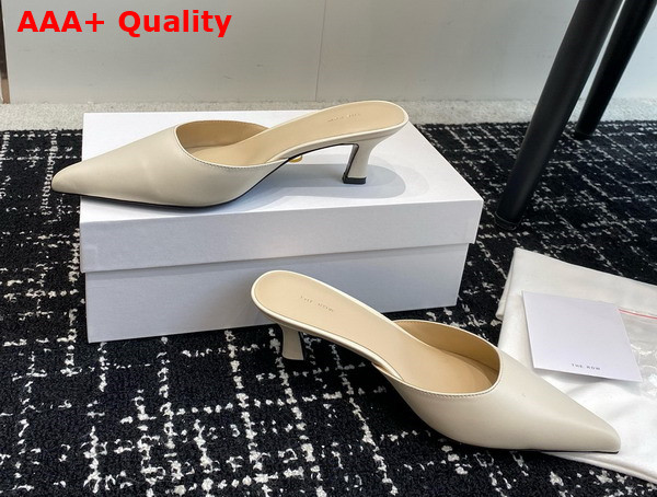 The Row Cybil Mule in Off White Leather Replica