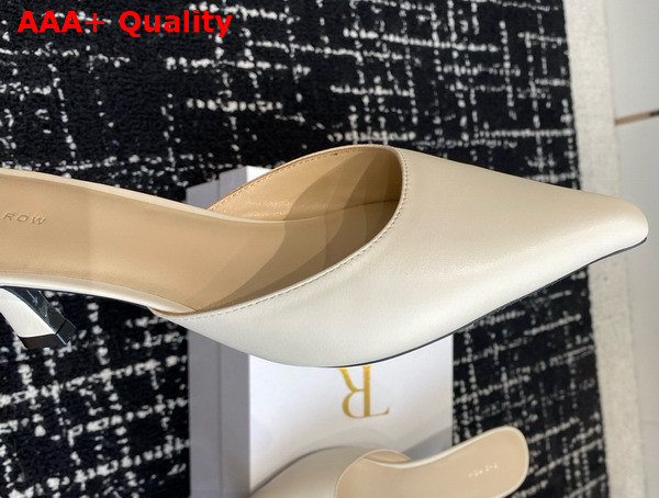 The Row Cybil Mule in Off White Leather Replica