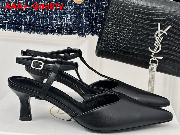 The Row Cyd Shoes in Black Leather Replica