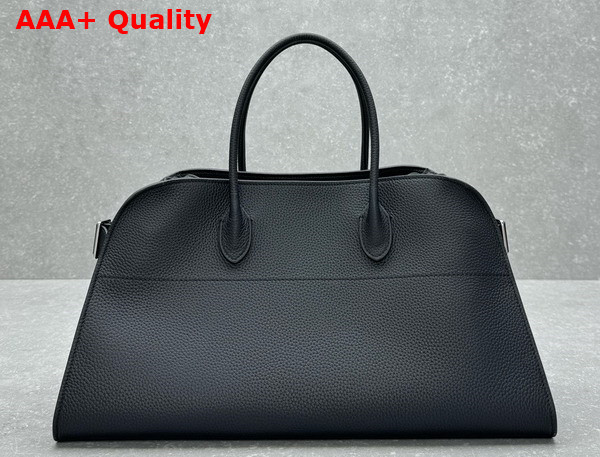 The Row EW Margaux Bag in Black Grained Calfskin Leather Replica