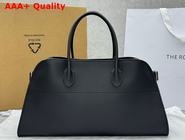 The Row EW Margaux Bag in Black Grained Calfskin Leather Replica