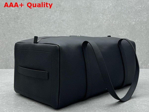 The Row Gio Duffle Bag in Black Full Grain Leather Replica