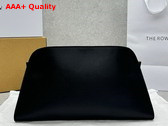 The Row Margaux EW Clutch in Black Leather Replica