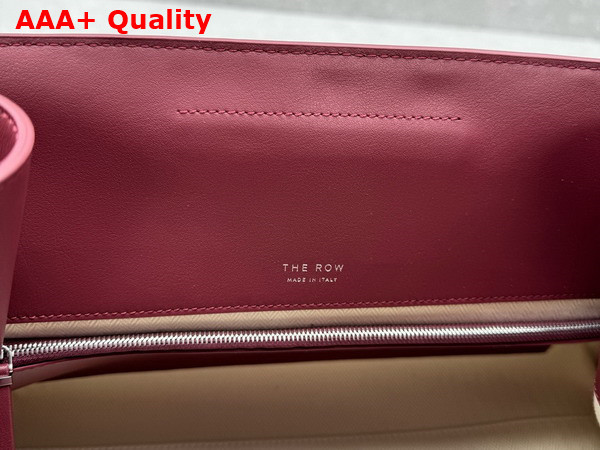 The Row Margaux EW Clutch in Burgundy Leather Replica