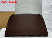 The Row Margaux EW Clutch in Chocolate Leather Replica