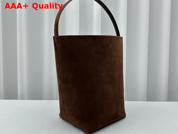 The Row Medium N S Park Tote in Dark Brown Nubuck Replica