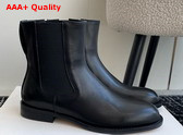 The Row Novus Chelsea Boot in Black Leather Replica