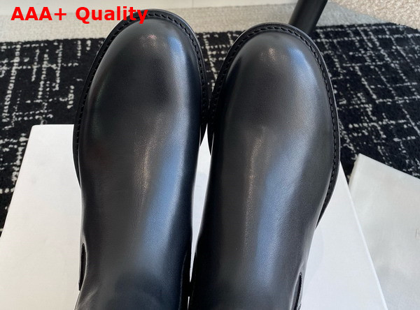 The Row Novus Chelsea Boot in Black Leather Replica