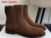 The Row Novus Chelsea Boot in Havana Suede Leather Replica