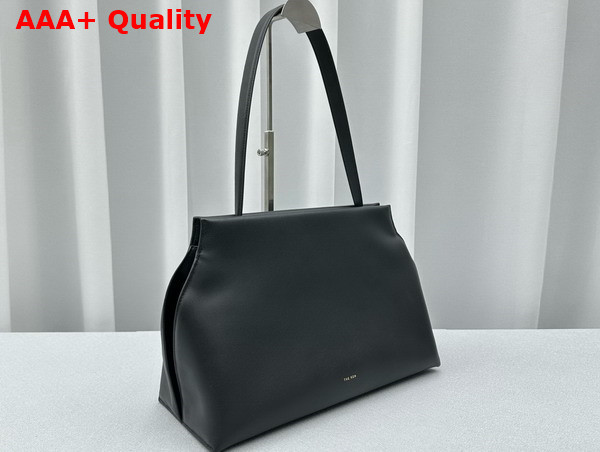 The Row Sienna Shoulder Bag in Black Leather Replica