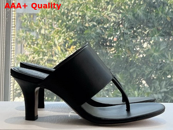 The Row Signum Sandal in Black Leather Replica