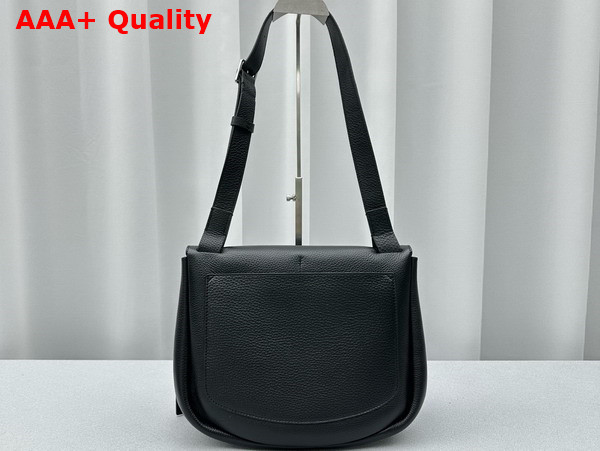 The Row Small Mail Bag in Black Grained Calfskin Replica