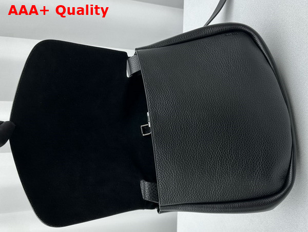 The Row Small Mail Bag in Black Grained Calfskin Replica