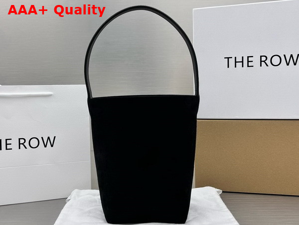 The Row Small N S Park Tote in Black Nubuck Replica