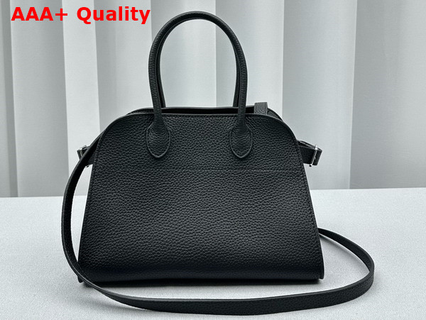 The Row Soft Margaux 10 Bag in Black Matte Grained Calfskin Leather Replica