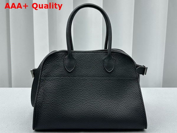 The Row Soft Margaux 10 Bag in Black Matte Grained Calfskin Leather Replica