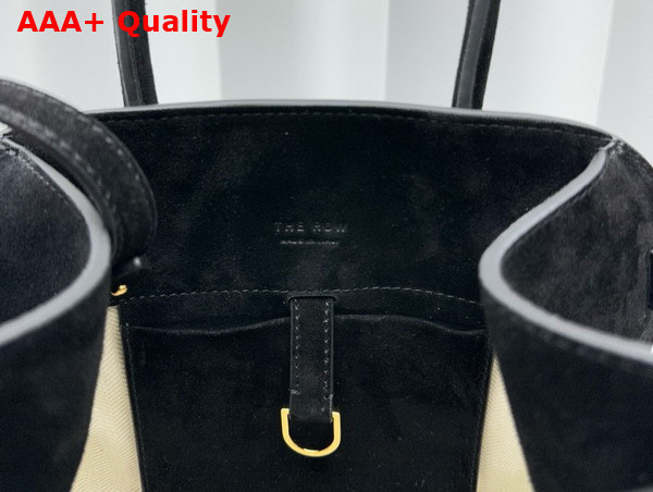 The Row Soft Margaux 10 Bag in Black Suede Replica