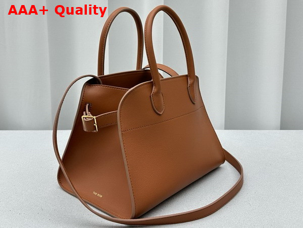 The Row Soft Margaux 10 Bag in Cuir Smooth Saddle Leather Replica