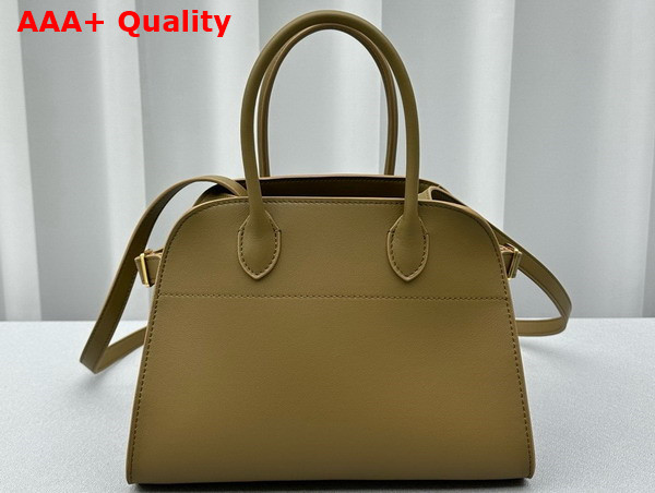 The Row Soft Margaux 10 Bag in Dark Beige Smooth Saddle Leather Replica